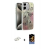 MARSİLYAN™- iPhone 11 Kılıf Zirve Modern Prime - Siyah Buffer Hayalet Cam Ekran Koruyucu + Sarı Renkli Kamera Lens Koruma Cam