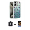 MARSİLYAN™- iPhone 11 Kılıf Zirve Modern Prime - Siyah Buffer Hayalet Cam Ekran Koruyucu + PVD Metal Kamera Lens - SH
