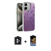 MARSİLYAN™- iPhone 11 Kılıf Zirve Modern Prime - Siyah Buffer Hayalet Cam Ekran Koruyucu + PVD Metal Kamera Lens - SH