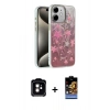 MARSİLYAN™- iPhone 11 Kılıf Zirve Modern Prime - Siyah Buffer Hayalet Cam Ekran Koruyucu + Turuncu PVD Metal Kamera Lens