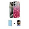 MARSİLYAN™- iPhone 11 Kılıf Zirve Modern Prime - Siyah Buffer Hayalet Cam Ekran Koruyucu + Neon Fosforlu Kamera Lens - YL