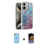 MARSİLYAN™- iPhone 11 Kılıf Zirve Modern Prime - Siyah Buffer Hayalet Cam Ekran Koruyucu + Neon Fosforlu Kamera Lens - YL