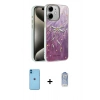 MARSİLYAN™- iPhone 11 Kılıf Zirve Modern Prime - Siyah Joko Magic 5D Cam + Neon Fosforlu Kamera Lens - MI