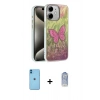 MARSİLYAN™- iPhone 11 Kılıf Zirve Modern Prime - Siyah Joko Magic 5D Cam + Neon Fosforlu Kamera Lens - MI