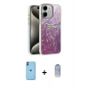 MARSİLYAN™- iPhone 11 Kılıf Zirve Modern Prime - Siyah Joko Magic 5D Cam + Neon Fosforlu Kamera Lens - TU
