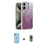 MARSİLYAN™- iPhone 11 Kılıf Zirve Modern Prime - Siyah Joko Magic 5D Hayalet Cam + Neon Fosforlu Kamera Lens - TU