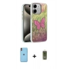 MARSİLYAN™- iPhone 11 Kılıf Zirve Modern Prime - Siyah Joko Magic 5D Hayalet Cam + Neon Fosforlu Kamera Lens - TU
