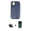 MARSİLYAN™- iPhone 11 Kılıf Zirve Yansıma Serisi - Şeffaf 360 Full Body Arka Koruyucu + Kamera Lens Koruma Cam - SF