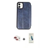 MARSİLYAN™- iPhone 11 Kılıf Zirve Yansıma Serisi - Şeffaf Pasifik Cam Ekran Koruyucu + Pers Alüminyum Kamera Lens - KI