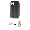 MARSİLYAN™- iPhone 11 Kılıf Zirve Yansıma Serisi - Şeffaf Pasifik Cam Ekran Koruyucu + Renkli Kamera Lens Koruma Cam - PE