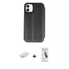 MARSİLYAN™- iPhone 11 Kılıf Zirve Yansıma Serisi - Şeffaf Pasifik Cam Ekran Koruyucu + Renkli Kamera Lens Koruma Cam - SI