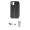 MARSİLYAN™- iPhone 11 Kılıf Zirve Yansıma Serisi - Şeffaf Uv Polymer Nano Ekran Koruyucu + Kırmızı Pers Alüminyum Kamera Lens