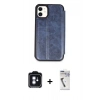 MARSİLYAN™- iPhone 11 Kılıf Zirve Yansıma Serisi - Şeffaf Uv Polymer Nano Ekran Koruyucu + PVD Metal Kamera Lens - MI