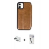 MARSİLYAN™- iPhone 11 Kılıf Zirve Yansıma Serisi - Şeffaf Uv Polymer Nano Ekran Koruyucu + Pers Alüminyum Kamera Lens - YL