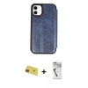 MARSİLYAN™- iPhone 11 Kılıf Zirve Yansıma Serisi - Şeffaf Uv Polymer Nano Ekran Koruyucu + Rainbow Kamera Lens Koruma Cam - KI