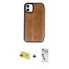 MARSİLYAN™- iPhone 11 Kılıf Zirve Yansıma Serisi - Şeffaf Uv Polymer Nano Ekran Koruyucu + Rainbow Kamera Lens Koruma Cam - KI