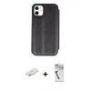 MARSİLYAN™- iPhone 11 Kılıf Zirve Yansıma Serisi - Şeffaf Uv Polymer Nano Ekran Koruyucu + Renkli Kamera Lens Koruma Cam - SI