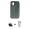 MARSİLYAN™- iPhone 11 Kılıf Zirve Yansıma Serisi - Şeffaf Uv Polymer Nano Ekran Koruyucu + Şeffaf Kamera Lens Koruma Cam