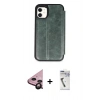 MARSİLYAN™- iPhone 11 Kılıf Zirve Yansıma Serisi - Şeffaf Uv Polymer Nano Ekran Koruyucu + Raze Metal Kamera Lens - SH