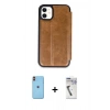 MARSİLYAN™- iPhone 11 Kılıf Zirve Yansıma Serisi - Şeffaf Uv Polymer Nano Ekran Koruyucu + Neon Fosforlu Kamera Lens - TU