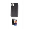 MARSİLYAN™- iPhone 11 Kılıf Zirve Yansıma Serisi - Siyah 3D Antistatik Mat Seramik Nano Ekran Koruyucu