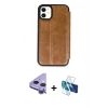 MARSİLYAN™- iPhone 11 Kılıf Zirve Yansıma Serisi - Siyah 3D Antistatik Seramik Nano Ekran Koruyucu + Raze Metal Kamera Lens - MR