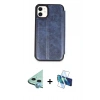 MARSİLYAN™- iPhone 11 Kılıf Zirve Yansıma Serisi - Siyah 3D Antistatik Seramik Nano Ekran Koruyucu + Raze Metal Kamera Lens - MI
