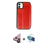 MARSİLYAN™- iPhone 11 Kılıf Zirve Yansıma Serisi - Siyah 3D Antistatik Seramik Nano Ekran Koruyucu + Raze Metal Kamera Lens - SH