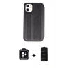 MARSİLYAN™- iPhone 11 Kılıf Zirve Yansıma Serisi - Siyah 6D Antistatik Mat Seramik Hayalet Nano Ekran Koruyucu + PVD Metal Kamera Lens - YL