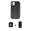MARSİLYAN™- iPhone 11 Kılıf Zirve Yansıma Serisi - Siyah 6D Antistatik Mat Seramik Hayalet Nano Ekran Koruyucu + PVD Metal Kamera Lens - TU