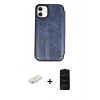 MARSİLYAN™- iPhone 11 Kılıf Zirve Yansıma Serisi - Siyah 6D Antistatik Mat Seramik Hayalet Nano Ekran Koruyucu + Renkli Kamera Lens Koruma Cam - YL
