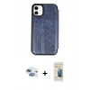 MARSİLYAN™- iPhone 11 Kılıf Zirve Yansıma Serisi - Siyah 6D Mat Seramik Hayalet Nano Ekran Koruyucu + Pers Alüminyum Kamera Lens - GI