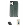 MARSİLYAN™- iPhone 11 Kılıf Zirve Yansıma Serisi - Siyah 6D Mat Seramik Hayalet Nano Ekran Koruyucu + Kamera Lens Koruma Cam - SF