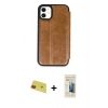 MARSİLYAN™- iPhone 11 Kılıf Zirve Yansıma Serisi - Siyah 6D Mat Seramik Hayalet Nano Ekran Koruyucu + Rainbow Kamera Lens Koruma Cam - KI
