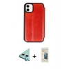MARSİLYAN™- iPhone 11 Kılıf Zirve Yansıma Serisi - Siyah 6D Mat Seramik Hayalet Nano Ekran Koruyucu + Raze Metal Kamera Lens - MI