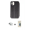 MARSİLYAN™- iPhone 11 Kılıf Zirve Yansıma Serisi - Siyah 6D Mat Seramik Hayalet Nano Ekran Koruyucu + Pers Alüminyum Kamera Lens - YL