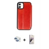 MARSİLYAN™- iPhone 11 Kılıf Zirve Yansıma Serisi - Siyah Bilvis 3D Mat Cam Ekran Koruyucu + Pers Alüminyum Kamera Lens - GI