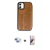 MARSİLYAN™- iPhone 11 Kılıf Zirve Yansıma Serisi - Siyah Bilvis 3D Mat Cam Ekran Koruyucu + Pers Alüminyum Kamera Lens - GI