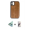 MARSİLYAN™- iPhone 11 Kılıf Zirve Yansıma Serisi - Siyah Bilvis 3D Mat Cam Ekran Koruyucu + Raze Metal Kamera Lens - MI