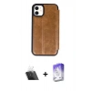 MARSİLYAN™- iPhone 11 Kılıf Zirve Yansıma Serisi - Siyah Bilvis 5in1 3D Magic Cam Ekran Koruyucu + Kamera Lens Koruma Cam - SF