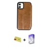 MARSİLYAN™- iPhone 11 Kılıf Zirve Yansıma Serisi - Siyah Bilvis 5in1 3D Magic Cam Ekran Koruyucu + Rainbow Kamera Lens Koruma Cam - KI