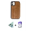 MARSİLYAN™- iPhone 11 Kılıf Zirve Yansıma Serisi - Siyah Bilvis 5in1 3D Magic Cam Ekran Koruyucu + Raze Metal Kamera Lens - MI