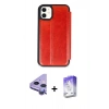MARSİLYAN™- iPhone 11 Kılıf Zirve Yansıma Serisi - Siyah Bilvis 5in1 3D Magic Cam Ekran Koruyucu + Raze Metal Kamera Lens - MR