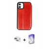 MARSİLYAN™- iPhone 11 Kılıf Zirve Yansıma Serisi - Siyah Bilvis 5in1 3D Magic Cam Ekran Koruyucu + Pers Alüminyum Kamera Lens - YL