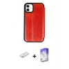 MARSİLYAN™- iPhone 11 Kılıf Zirve Yansıma Serisi - Siyah Bilvis 5in1 3D Magic Cam Ekran Koruyucu + Renkli Kamera Lens Koruma Cam - TU