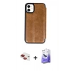 MARSİLYAN™- iPhone 11 Kılıf Zirve Yansıma Serisi - Siyah Bilvis 5in1 5D Magic Hayalet Cam Ekran Koruyucu + Pers Alüminyum Kamera Lens - KI