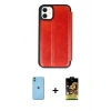 MARSİLYAN™- iPhone 11 Kılıf Zirve Yansıma Serisi - Siyah Buffer Cam Ekran Koruyucu + Neon Fosforlu Kamera Lens - YL