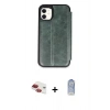 MARSİLYAN™- iPhone 11 Kılıf Zirve Yansıma Serisi - Siyah Joko Magic 5D Cam + Pers Alüminyum Kamera Lens - KI