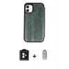 MARSİLYAN™- iPhone 11 Kılıf Zirve Yansıma Serisi - Siyah Joko Magic 5D Cam + PVD Metal Kamera Lens - MI