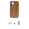 MARSİLYAN™- iPhone 11 Kılıf Zirve Yansıma Serisi - Siyah Joko Magic 5D Cam + Renkli Kamera Lens Koruma Cam - PE